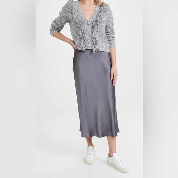 Cinq a sept Cecilia  gray fringe cardigan EUC - Picture 4 of 5